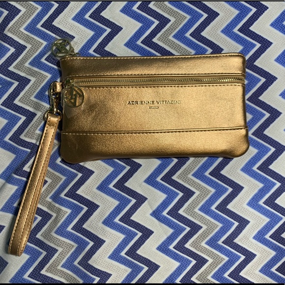Adrienne Vittadini Rose Gold Wristlet - Picture 1 of 9